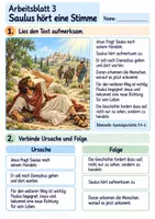 Vorschau - Arbeitsblätter - Paulus begegnet Jesus | Religion Klasse 3 Arbeitsblätter | Evangelische Religionslehre | 10 Arbeitsblätter als PDF - Seite 3