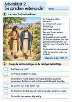 Vorschau - Arbeitsblätter - Zwei Freunde auf dem Weg nach Emmaus | Religion Klasse 3 Arbeitsblätter | Evangelische Religionslehre | 10 Arbeitsblätter als PDF - Seite 2