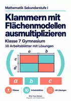 Vorschau - Arbeitsblätter - Klammern mit Flächenmodellen ausmultiplizieren - Deckblatt