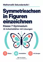 Vorschau - Arbeitsblätter - Symmetrieachsen in Figuren einzeichnen - Deckblatt