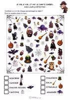 Aperçu - Jeux - Halloween – Cherche, compte et écris - Page 1