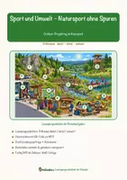 Vorschau - Stationenlernen - Sport und Umwelt – Natursport ohne Spuren – Lesespurgeschichte mit Rätselaufgaben (Klasse 9) - Seite 1