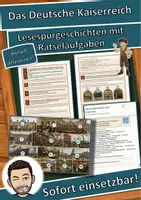 Vorschau - Arbeitsblätter - Das Deutsche Kaiserreich – Lesespurgeschichte mit Rätselaufgaben (Klasse 8) - Deckblatt