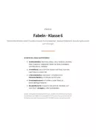 Vorschau - Unterrichtsreihen - Fabeln Klasse 6 – Unterrichtsreihe mit Klassenarbeiten und Erwartungshorizont - Seite 1