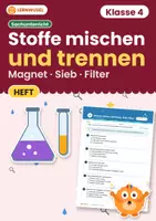 Vorschau - Arbeitsblätter - Sachunterricht Klasse 2 bis 4 Bundle | Experimente, Luft, Wasser, Strom, Magnete, Vulkane - Seite 1
