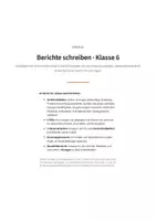 Vorschau - Unterrichtsreihen - Berichte schreiben Klasse 6 – Unfallbericht: Unterrichtsreihe, Klassenarbeiten - Seite 1