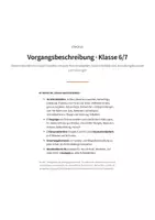 Vorschau - Unterrichtsreihen - Vorgangsbeschreibung Klasse 6/7 – Unterrichtsreihe, Klassenarbeiten, Lösungen - Seite 1