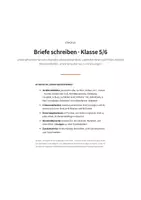 Vorschau - Unterrichtsreihen - Briefe schreiben Klasse 5/6 – Reihe, Klassenarbeiten, Erwartungshorizont - Seite 1