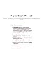 Vorschau - Arbeitsblätter - Argumentieren Klasse 7/8 – Arbeitsheft: Stellungnahme, Brief, Leserbrief - Seite 1