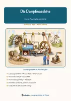 Vorschau - Mal- und Bastelvorlagen - Die Dampfmaschine – Lesespurgeschichte mit Rätselaufgaben (Klasse 8) - Seite 1