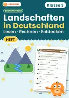 Vorschau - Arbeitsblätter - Landschaftsformen Klasse 3 | Berg Tal Insel und See Übungsheft | mit Lösungen - Deckblatt