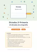 Vista previa - Hojas de trabajo - Dictados 2º Primaria: 24 dictados de ortografía - página 1