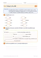 Vista previa - Hojas de trabajo - Dictados 2º Primaria gratis: normas y ficha R o RR - página 1