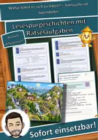 Vorschau - Arbeitsblätter - Wofür lohnt es sich zu leben? – Sinnsuche im Jugendalter – Lesespurgeschichte mit Rätselaufgaben (Klasse 8) - Deckblatt