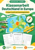 Vorschau - Test - Klassenarbeit Deutschland in Europa Kl. 4 - Deckblatt