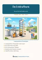 Vorschau - Arbeitsblätter - Die Erdölraffinerie – Lesespurgeschichte mit Rätselaufgaben (Klasse 9) - Seite 1