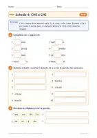 anteprima - Esercizi - Dettati classe prima gratis: promemoria e scheda CHE e CHI - Pagina 1