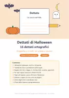 anteprima - Esercizi - Dettati autunno e Halloween classe terza e quarta: pacchetto - Pagina 1