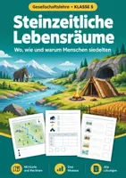 Vorschau - Arbeitsblätter - Steinzeitliche Lebensräume Klasse 5 üben - Deckblatt