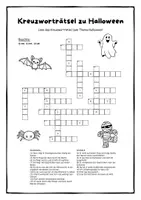 Vorschau - Arbeitsblätter - Halloween-Rätsel – Kreuzworträtsel & Zahlenrätsel - Seite 1