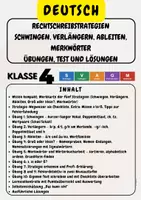 Vorschau - Arbeitsblätter - Rechtschreibstrategien Schwingen, Verlängern, Ableiten, Merkwörter Übungen, Test und Lösungen Klasse 4 - Deckblatt
