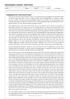 Vorschau - Arbeitsblätter - „Mein bleicher Bruder“ (Borchert) – Klassenarbeit Prosa: Text abgedruckt, mit Lösungen | Abschlussprüfung 2027 RS BW - Seite 1