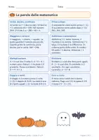 anteprima - Esercizi - Matematica Halloween gratis: la bancarella, classe 2ª e 3ª - Pagina di copertina