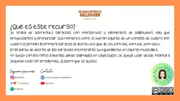 Vista previa - Juegos / Gamificación - Sílabas rítmicas Halloween by @pizziprofe - página 1