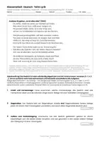 Vorschau - Arbeitsblätter - Klassenarbeit Deutsch: Gryphius „Es ist alles eitel" – Sonett analysieren mit Lösungen | Klasse 9/10 RS BW - Seite 1
