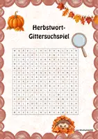 Vorschau - Arbeitsblätter - HerbstGittersuchspiel - Deckblatt