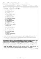 Vorschau - Arbeitsblätter - Materialpaket 4: 4 Gedichte analysieren – Klassenarbeiten Deutsch mit Lösungen – Teil B | Klasse 9/10 RS BW - Seite 2