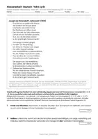 Vorschau - Arbeitsblätter - Klassenarbeit Deutsch: Eichendorff „Sehnsucht" – Gedicht analysieren mit Lösungen | Klasse 9/10 RS BW - Seite 1