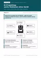 Vorschau - Stationenlernen - Projekttag Künstliche Intelligenz – 6 Stationen ohne PC - Deckblatt