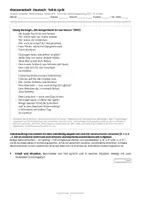 Vorschau - Arbeitsblätter - Klassenarbeit Deutsch: Herwegh „Die bange Nacht ist nun herum" – Gedicht analysieren mit Lösungen | Klasse 9/10 RS BW - Seite 1