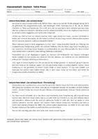 Vorschau - Arbeitsblätter - Klassenarbeit Deutsch: Hebel „Der schlaue Husar" – Kalendergeschichte analysieren mit Lösungen | Klasse 9/10 RS BW - Seite 1