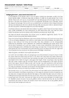 Vorschau - Arbeitsblätter - Materialpaket 6: 4 Klassenarbeiten Deutsch – Prosa analysieren (Hebel · Borchert) mit Lösungen – Teil B | Klasse 9/10 RS BW - Seite 2