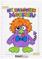 anteprima - Materiale di supporto/inclusione - My halloween monster - lavoretto inglese - Pagina 1