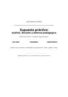 Vista previa - Unidades / Secuencias / Situaciones de Aprendizaje - Supuesto práctico EI: análisis, decisión y defensa pedagógica - Portada