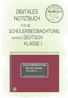 Vorschau - Lehrpläne/Lehrermaterial - NEU Schülerbeobachtung Deutsch Klasse 1 - digitales Notizbuch + 7 Sticker - Deckblatt