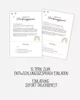 Vorschau - Anderer Materialtyp - Entwicklungsgespräch Kita Vorlagen, Elterngespräch Vorlagen - Seite 1