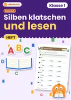 Vorschau - Arbeitsblätter - Silben klatschen und lesen Klasse 1 | Übungsheft | 3 Niveaus mit Lösungen - Deckblatt