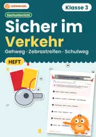 Vorschau - Arbeitsblätter - Verkehrserziehung Klasse 3 | Übungsheft sicher im Straßenverkehr | mit Lösungen - Deckblatt