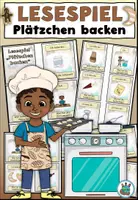 Vorschau - Spiele - Lesespiel "Plätzchen backen" Weihnachten / Advent - DaZ / DaF / Deutsch - Deckblatt