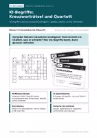 Vorschau - Arbeitsblätter - Künstliche Intelligenz: Kreuzworträtsel und Quartett - Deckblatt