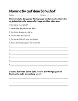 Vorschau - Arbeitsblätter - Die vier Fälle Übungen + Lösungen - Seite 1