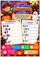 Aperçu - Apprentissages en autonomie - Halloween – Je compte et je colle autant de - Page de couverture