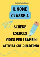 anteprima - Esercizi - Il Nome - classe 4 - maestra Ilaria - Pagina di copertina