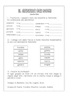 anteprima - Esercizi - Il Nome - classe 4 - maestra Ilaria - Pagina 1