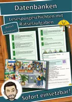 Vorschau - Arbeitsblätter - Datenbanken – Ordnung im Fundbüro – Lesespurgeschichte mit Rätselaufgaben (Klasse 10) - Deckblatt