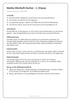 Vorschau - Arbeitsblätter - Mathe Klasse 1: Herbst-Miniheft zum Ausmalen – Zählen, Zahlen schreiben und Plus bis 10 - Seite 1